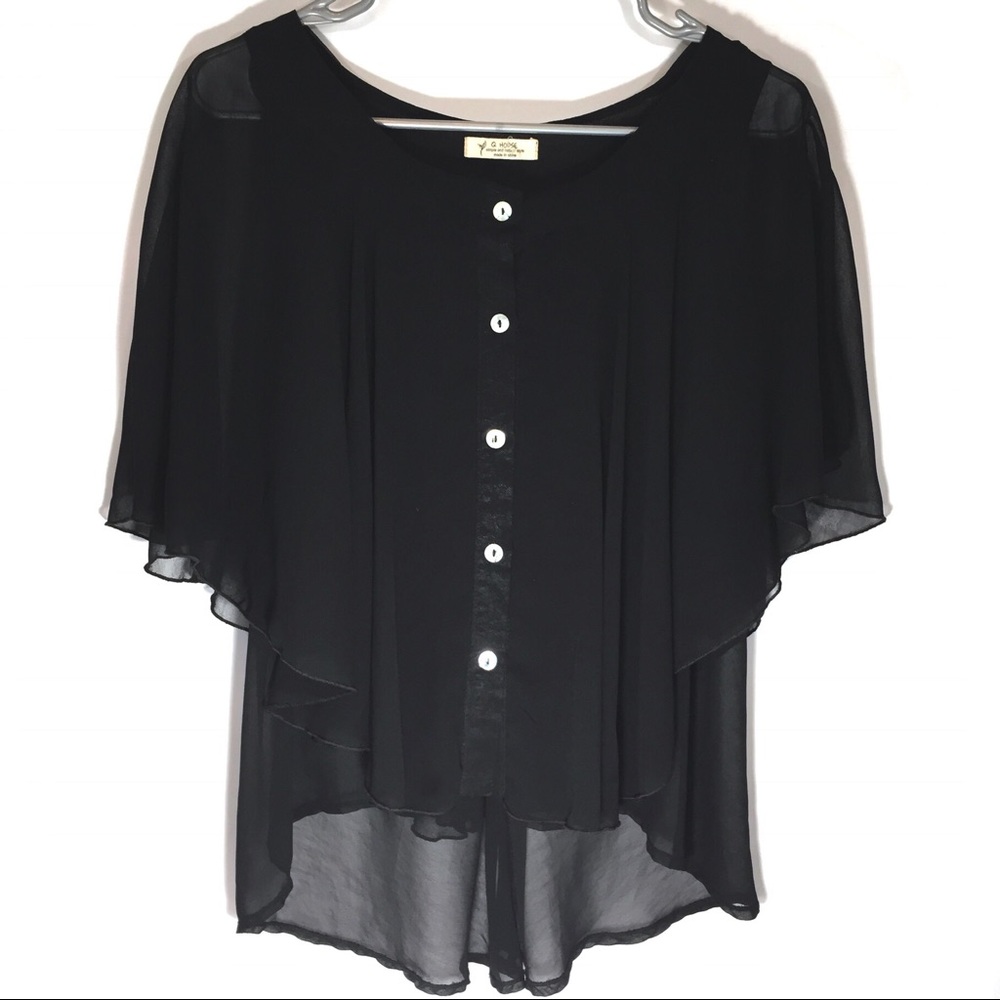 Sheer Black Top
